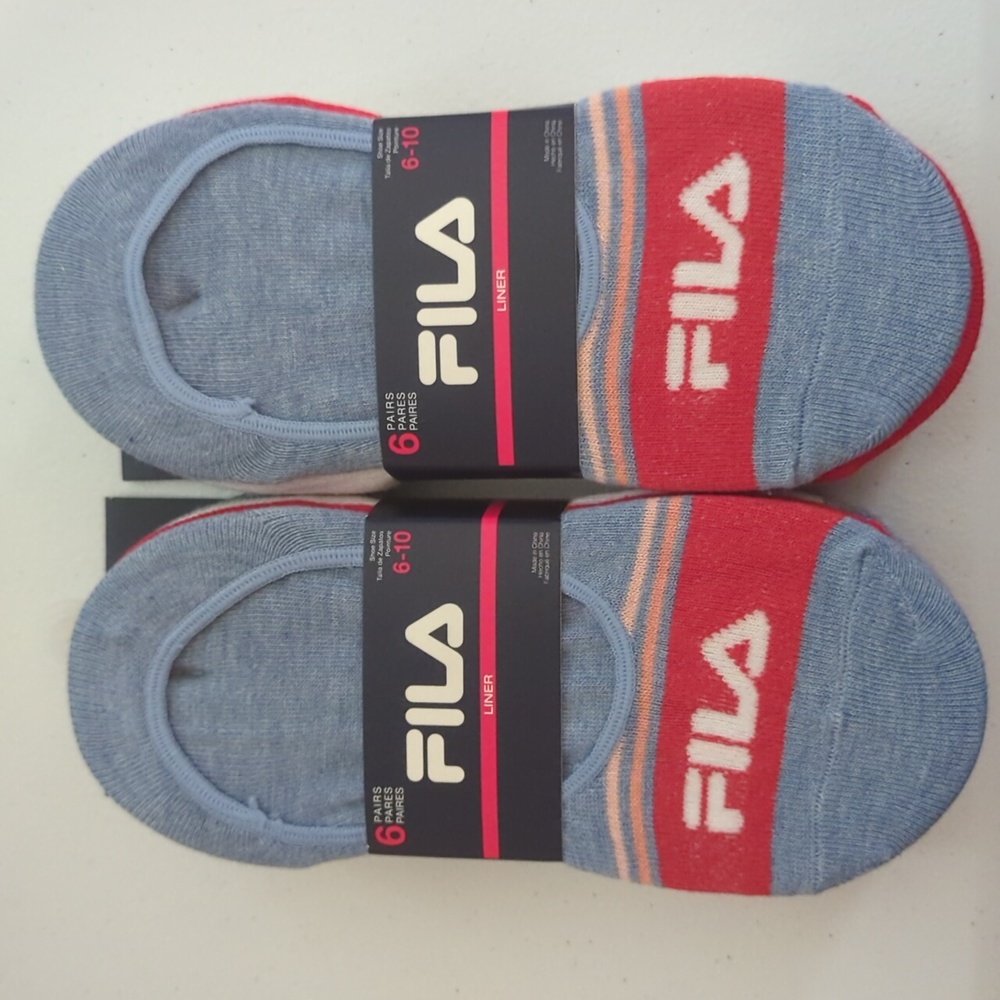Fila Socks 2 Pack of 6 Pair Sock Liners